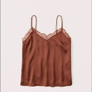 A&F Double Strap Lace Trim Cami